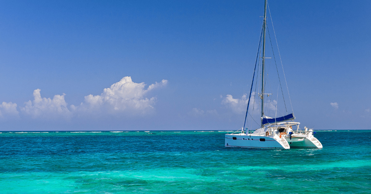 photo of a catamaran