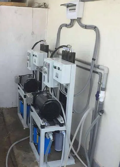 ECHOTec Land-Based Desalination System Installation ECHOTec land-based desalination system installed in utility room